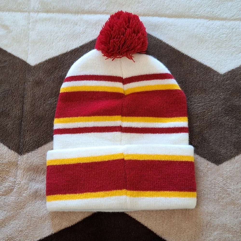Youth '47 White USC Trojans Stripling Cuffed Knit Hat with Pom